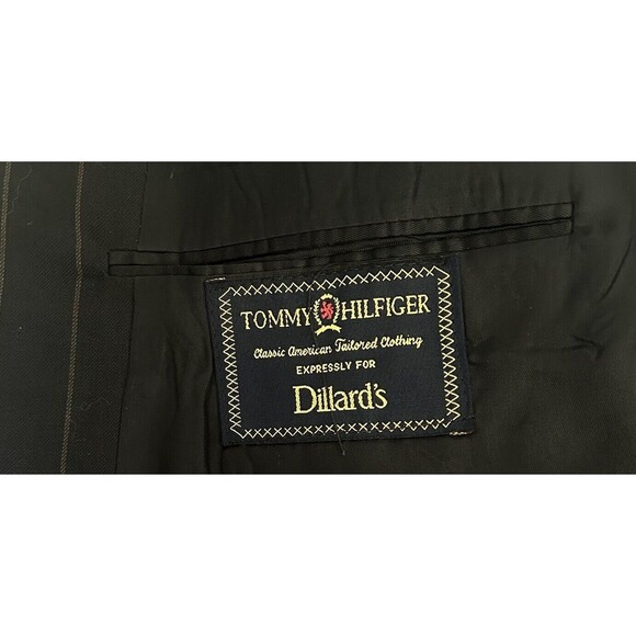 Tommy Hilfiger Mens 100% Wool Suit Separate Two Button 44L Blazer Jacket 36X30 - Picture 5 of 16